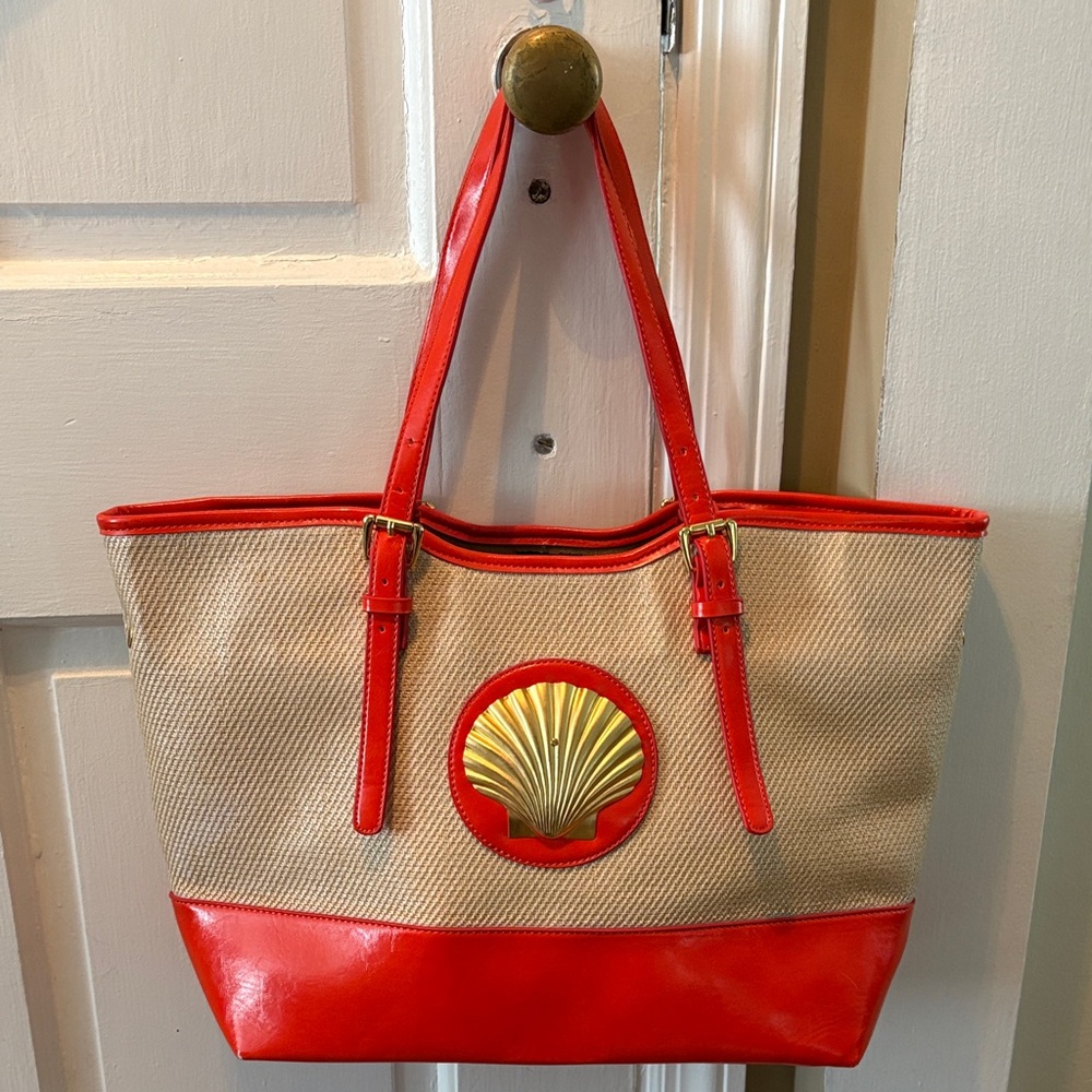 Bosom Buddies - Elegant Red and Tan Tote Bag